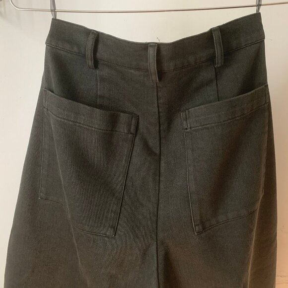 7115 by Szeki Sand-washed Tailored Curve Legged Trouser - Washed Black - Picture 9 of 9